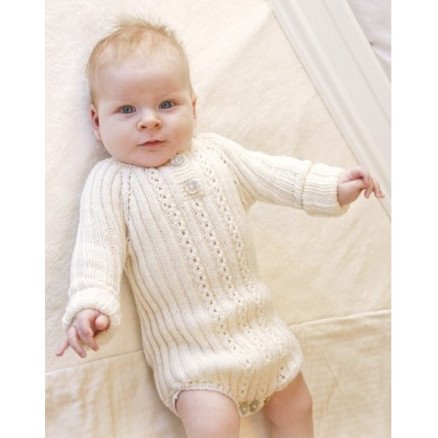 Simply Sweet by DROPS Design Baby body Strikkeoppskrift str Prematur 4 år