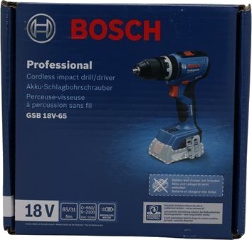 Bosch GSB 18V 65 Slagdrill 18V 65Nm Uten batteri Bosch GSB 18V 65 Slagdrill 18V 65Nm Uten batteri