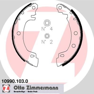 Bremsesko sett ZIMMERMANN 10990.103.0