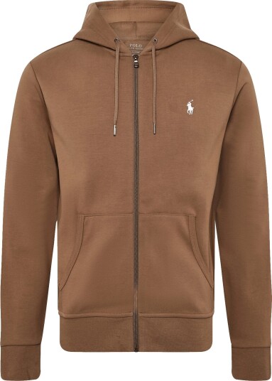 Polo Ralph Lauren Double Knit Full Zip Hoodie   LUGGAGE BROWN/C17   S