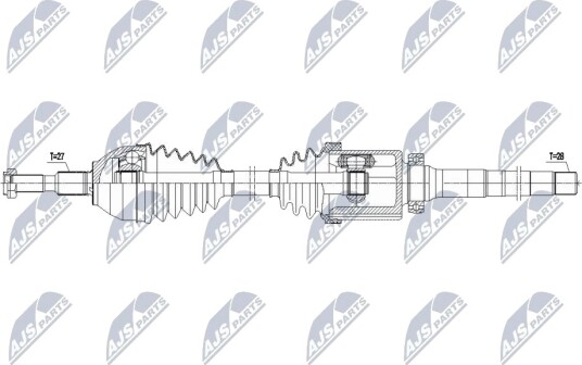 Drivaksel NTY NPW FR 180