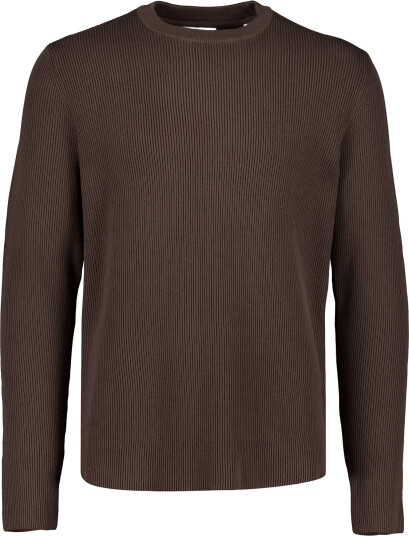 Lindbergh Rib Knitted O Neck Knit Brown L