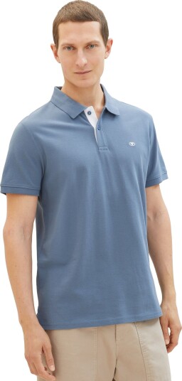 Tom Tailor Basic Polo With Contrast Blue M