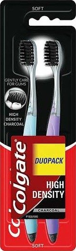 Colgate High Density Charcoal Soft Tannbørster 2 stk.