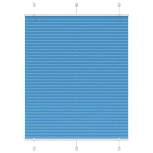 plisségardin blå 105x100 cm Stoff Bredde 104,4 Polyester