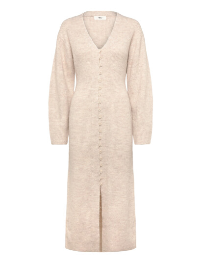 Gina Tricot Shaped Knitted Dress Beige L