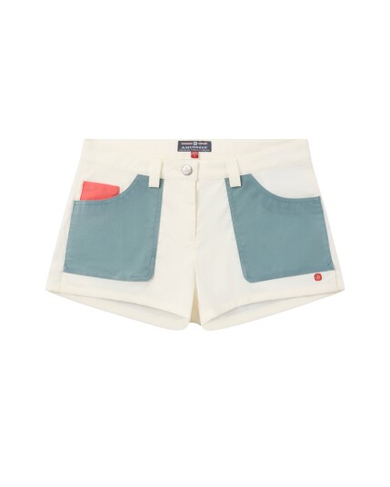 Amundsen Sports 3incher Field Shorts dame Offwhite/ Stormy Blue XS