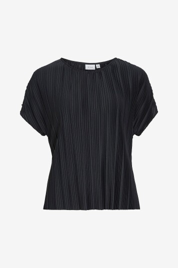 Vila - Bluse viTahlia O-neck Capsleeve - Svart
