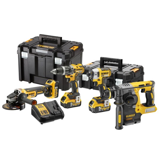 Dewalt 18V Verktøysett med 3 Batterier og Slag- og Borefunksjon DCK422P3T-QW Dewalt 18V Verktøysett med 3 Batterier og Slag- og Borefunksjon DCK422P3T-QW