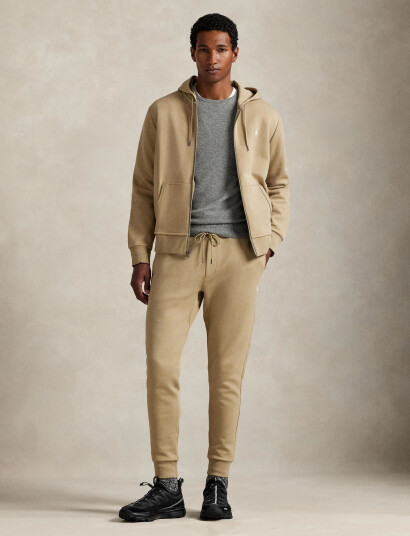 Polo Ralph Lauren Double-Knit Full-Zip Hoodie - Brown - M