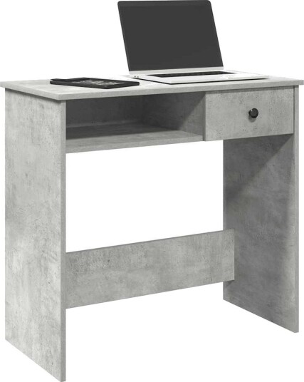  Skrivebord betonggrå 80x40x75 cm sponplate