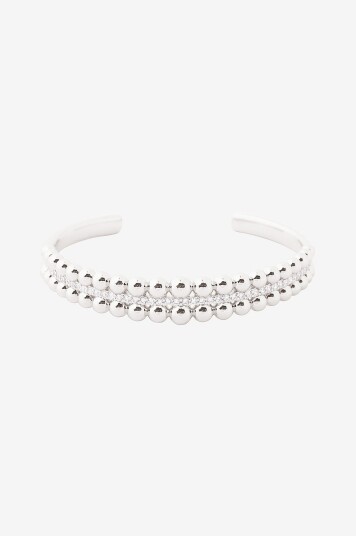 IOAKU   Armbånd Bubble Pavé Cuff   Sølv