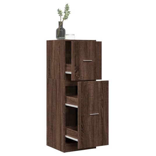 Apotekskap brun eik 40x41x118 cm konstruert tre Apotekskap brun eik 40x41x118 cm konstruert tre