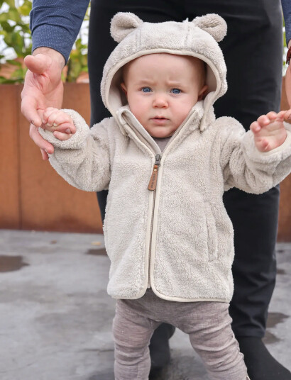 mikk-line Wp Teddy Jacket W Ears Beige 56 mikk-line Wp Teddy Jacket W Ears Beige 56