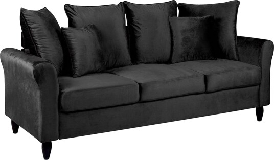 Paretti Sofa Fløyel Svart