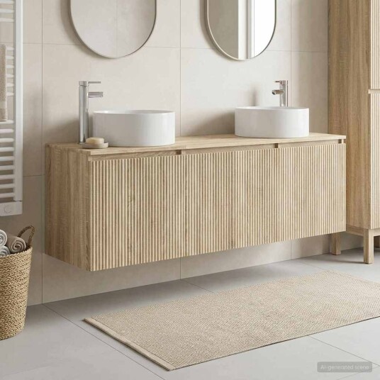 vidaXL Baderomsskapsett 3 stk. Sonoma eik 49,5 x 44,5 x 65,5 cm vidaXL Baderomsskapsett 3 stk. Sonoma eik 49,5 x 44,5 x 65,5 cm