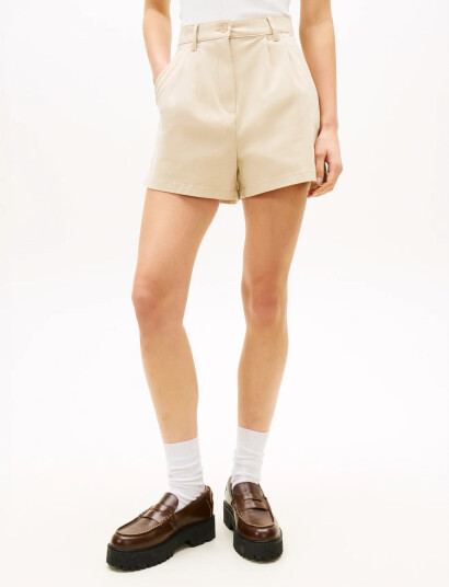 Tommy Jeans Tjw Claire Hr Pleated Shorts Beige 31