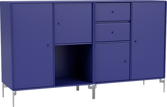 Montana - Couple Sideboard - Monarch / Matt Chrome Legs - Sideboards Og Skjenker - Peter J. Lassen - Blå - Mdf