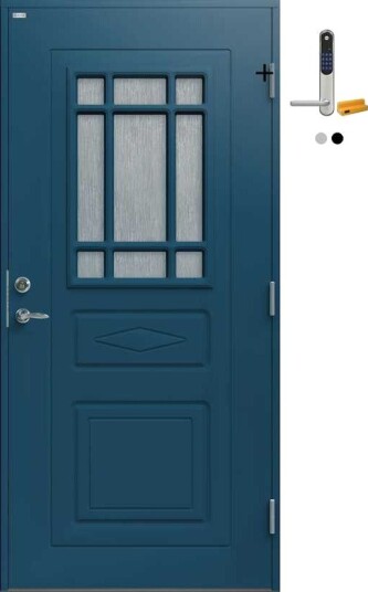 Ytterdør Diplomat Eide Sotet glass med Yale Doorman Classic Home