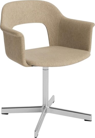 Hay Layout 234 Spisestol med Armlener og Svingbar Torv Sand/ Aluminium