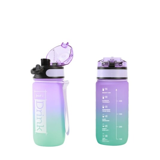 I Drink Tritan Bottle 500 ml purple and aquamarine ID2120