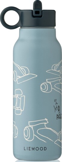 Liewood Falk 350ml Drikkeflaske Race Cars Strandblå Liewood Falk 350ml Drikkeflaske Race Cars Strandblå