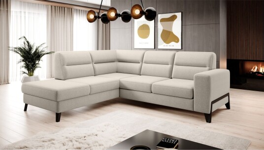 Anglika Sofa m. Sjeselong 4 seters   Beige