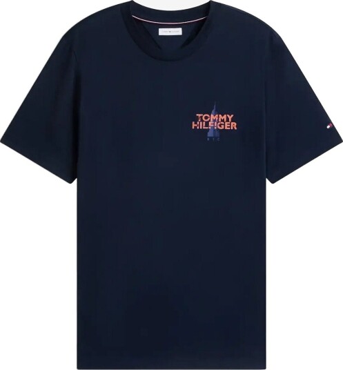 Tommy Hilfiger Empire Left Chest Graphic Tee NAVY BLUE L