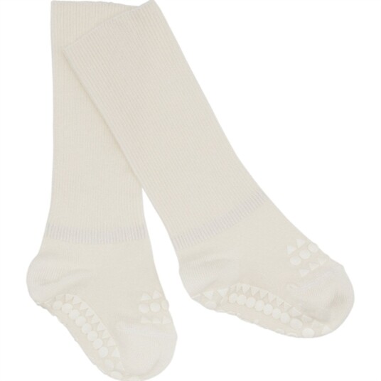 Gobabygo Off White Non Slip Strømper Organic Bomull 20 22