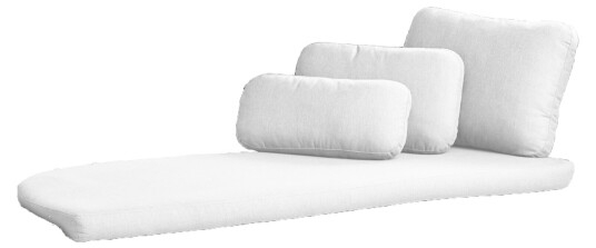 Cane-line Savannah puteset Hvit Høyremodul daybed Hvit Cane-line Savannah puteset Hvit Høyremodul daybed Hvit