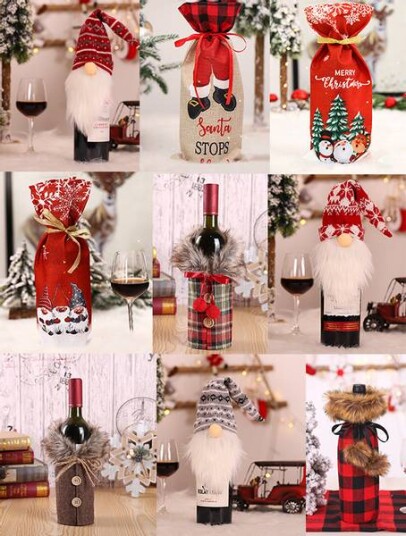 Flasketrekk julemotiv 10pak 10stk unike motiv