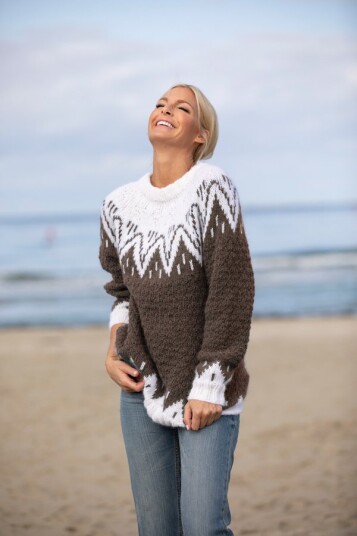 Viking Garn 1923 5 Mamma Genser Lys Brun