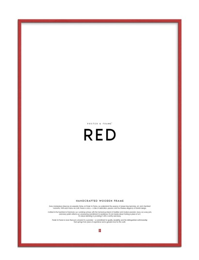 Poster & Frame Red Wood Frame   Red   A2