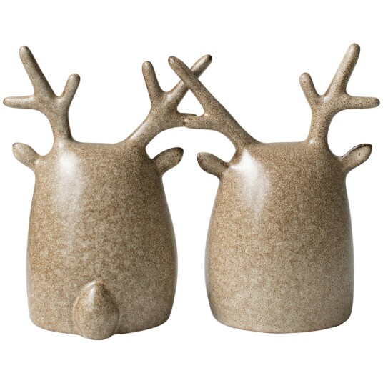 Dbkd Deer Twins Dekorasjoner Beige