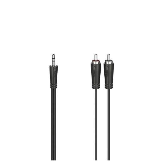 HAMA Kabellyd 3,5 2x RCA Sort 1,5m