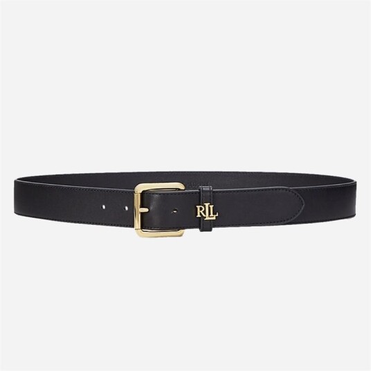 Ralph Lauren Logo Keeper Leather Belt Black Ralph Lauren Logo Keeper Leather Belt Black
