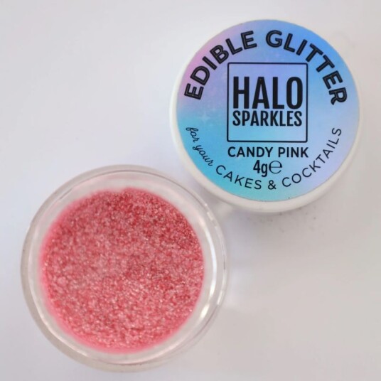 Halo Sparkles Spiselig Glitter  Candy Pink,4g | Slikkepott.No