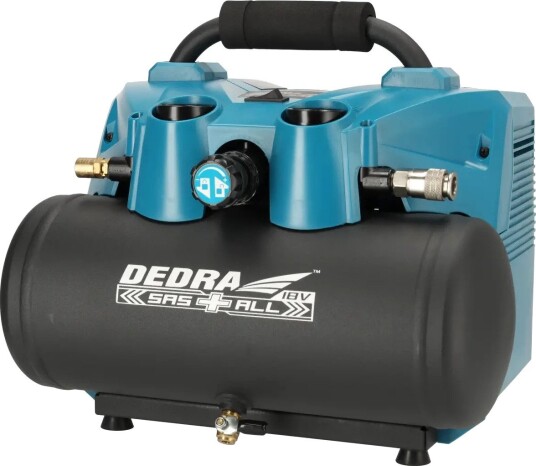 Dedra Kompressor Sas+All DED7077 v Batteridrevet Uten Batteri 8 Bar (2 × 18 v)