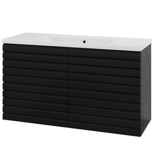 Linn Bad Selma Eikestav 2 Skuffer Heltre D45cm Servantskap Svart eik / 120cm Senter