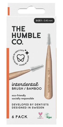 The Humble Co. The Humble Co Bamboo Interdental Brush Size 1 Orange 6pcs The Humble Co. The Humble Co Bamboo Interdental Brush Size 1 Orange 6pcs