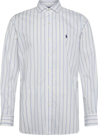 Polo Ralph Lauren Custom Fit Striped Poplin Shirt Blue 43 Polo Ralph Lauren Custom Fit Striped Poplin Shirt Blue 43
