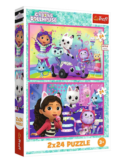 Trefl Pappussel Trefl 2X24 Bitar Gabbys Dollhouse - Multi/patterned - ONE SIZE