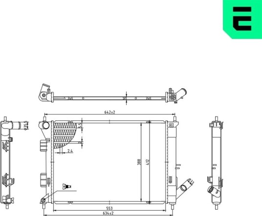 ERA 673600 Radiator motorkjøling