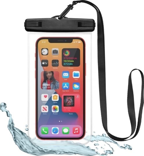 Tech-Protect Universell Vanntett Mobildeksel - Svart IPX8 Maks 20m Dybde