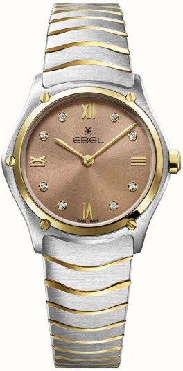 Ebel Dameklokke 1216556 Classic Brun/18 karat gult gull Ø29 mm