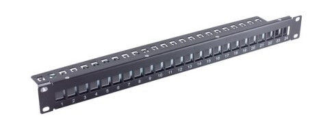 Shiverpeaks ®-Basic-S--Patchfeld-19" Distribusjonspanel Uutstyrt 24-Porter 1U For Keystone Svart Smal Versjon (Bs75066-1)