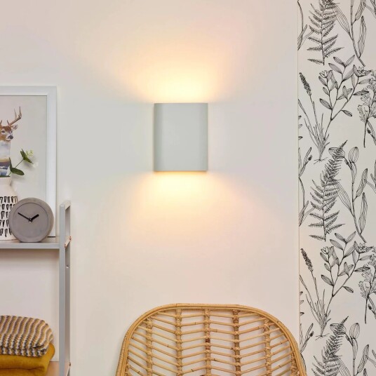 Lucide Ovalis vegglampe opp/ned - Hvit