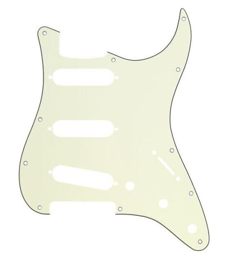 Fender Plekterbrett, Stratocaster S/s/s 11 Hulls, Mint Green Mg/b/mg 3 Lags