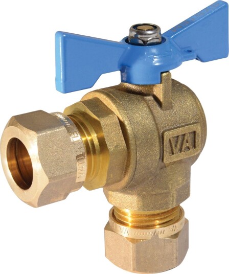 Vatette FG084050042 Kuleventil 15 mm Blått ratt, Installasjon