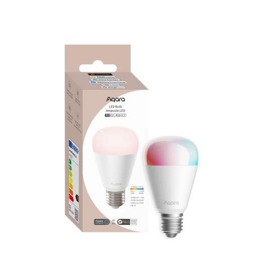 Aqara T2 RGB CCT LED-pære E27 med Dimbare Funksjoner